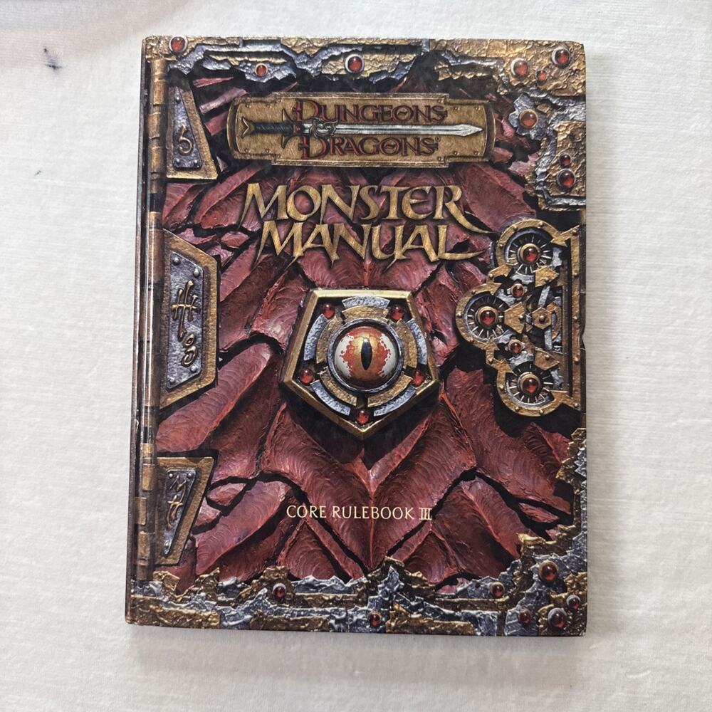 Dungeons & Dragons Monster Manual Core Rulebook III 3rd Ed Hardcover D&D RPG